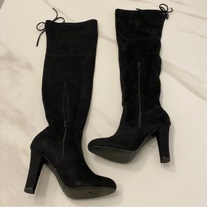 Christian Siranio For Payless - Over the Knee Black Suede Like Boots - Size 7
